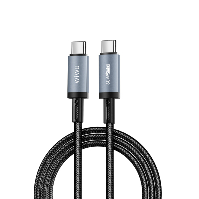 Wiwu Wi-C061 Titanlink Serisi Type-C to Type-C Hızlı Şarj Özellikli PD Data ve Şarj Kablosu 60W 2.5M - 1