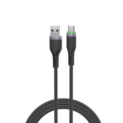 Wiwu Wi-C067 Orginlink Series LED Indicator USB-A to Type-C Fast Charging Data and Charging Cable 1M - 1