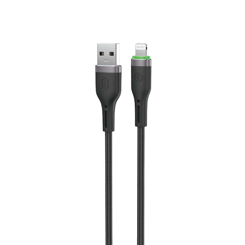 Wiwu Wi-C068 Orginlink Series LED Indicator USB-A to Lightning Fast Charging Data and Charging Cable 1M - 3