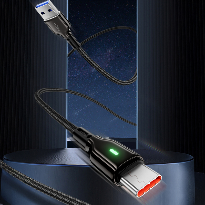 Wiwu Wi-C073 Drualink Series USB-A to Type-C Fast Charging Data and Charging Cable 3A 1M - 4