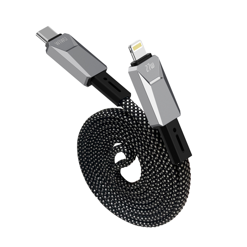 Wiwu Wi-C077 Cyberlink Serisi Type-C to Lightning Hızlı Şarj Özellikli Data ve Şarj Kablosu 27W 1M - 4