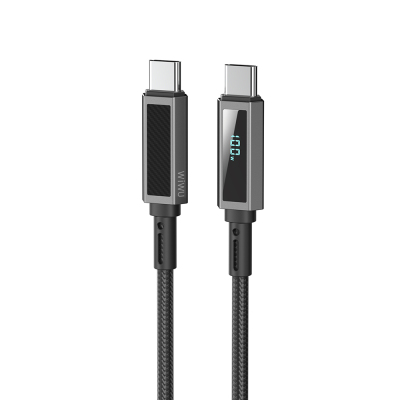 Wiwu Wi-C079 Warriors Series Aramid Fiber Digital LED Display Type-C to Type-C PD Data and Charging Cable 100W 1.2M - 2
