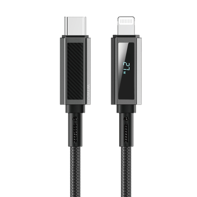 Wiwu Wi-C080 Warriors Series Aramid Fiber Digital LED Display Type-C to Lightning PD Data and Charging Cable 27W 1M - 3