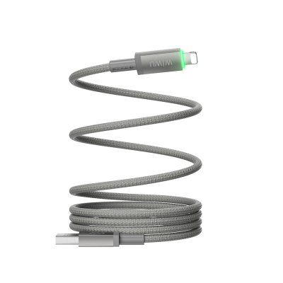 Wiwu Wi-C081 Maglink Series Illuminated Magnetic USB-A to Lightning Illuminated Fast Charging Data and Charging Cable 1M - 4