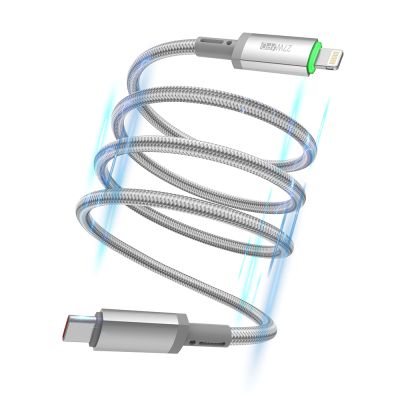 Wiwu Wi-C083 Maglink Series Illuminated Magnetic Type-C to Lightning PD Fast Charging Data and Charging Cable 27W 1M - 3