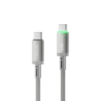 Wiwu Wi-C084 Maglink Series LED Indicator Type-C to Type-C Fast Charging Data and Charging Cable 100W 1M - 5