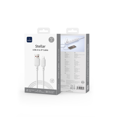 Wiwu Wi-C087 Stellar Serisi USB-A to Lightning Hızlı Şarj Özellikli Data ve Şarj Kablosu 1M - 5