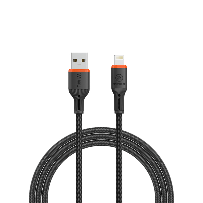 Wiwu Wi-C095 FlameGuard Series USB-A to Lightning Data and Charging Cable 1.2M - 2