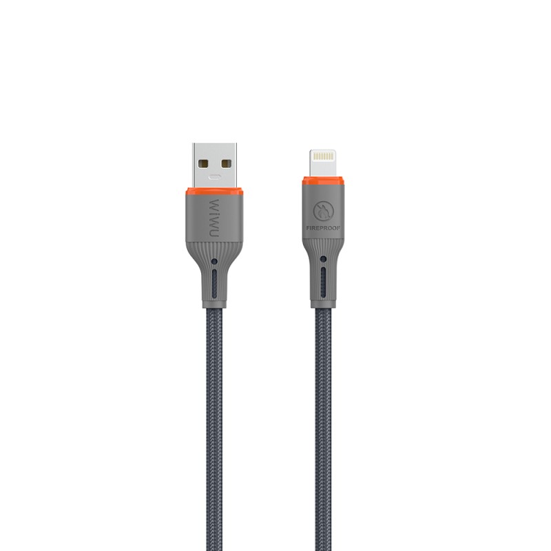 Wiwu Wi-C095 FlameGuard Serisi USB-A to Lightning Data ve Şarj Kablosu 1.2M - 5