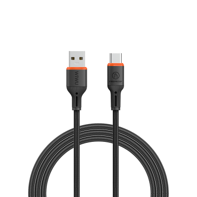 Wiwu Wi-C096 Flame Guard Serisi USB-A to Type-C Hızlı Şarj Özellikli Data ve Şarj Kablosu 1.2M - 1
