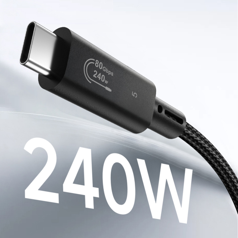 Wiwu Wi-C102 Type-C to Type-C Thunderbolt 5 Kablo 16K Ultra HD 240W 180cm - 5