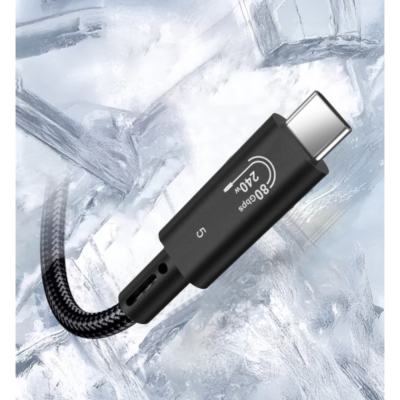 Wiwu Wi-C102 Type-C to Type-C Thunderbolt 5 Kablo 16K Ultra HD 240W 180cm - 7