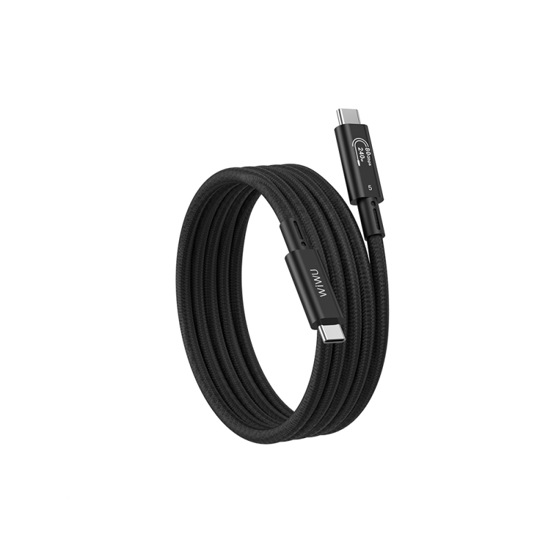 Wiwu Wi-C102 Type-C to Type-C Thunderbolt 5 Cable 16K Ultra HD 240W 180cm - 3