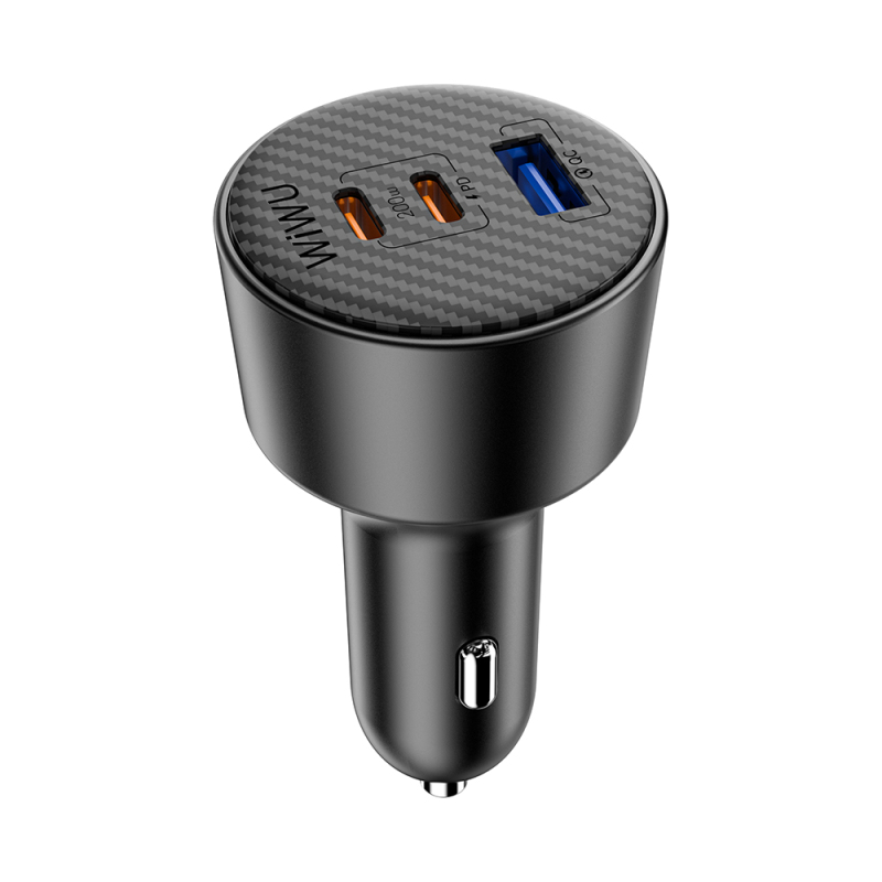 Wiwu Wi-CC026 Fast Charging PD Type-C + USB-A Port Aramid Fiber Car Charger 200W - 2