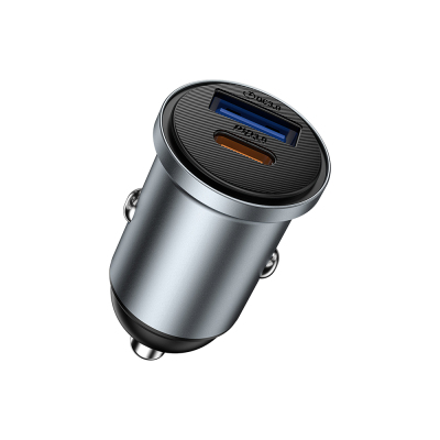 Wiwu Wi-CC030 Nano Lite Series Type-C + USB-A Fast Charging Current Protection Car Charger PD and QC3.0 35W - 3