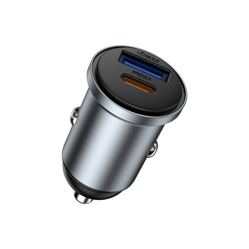 Wiwu Wi-CC030 Nano Lite Series Type-C + USB-A Fast Charging Current Protection Car Charger PD and QC3.0 35W - 3