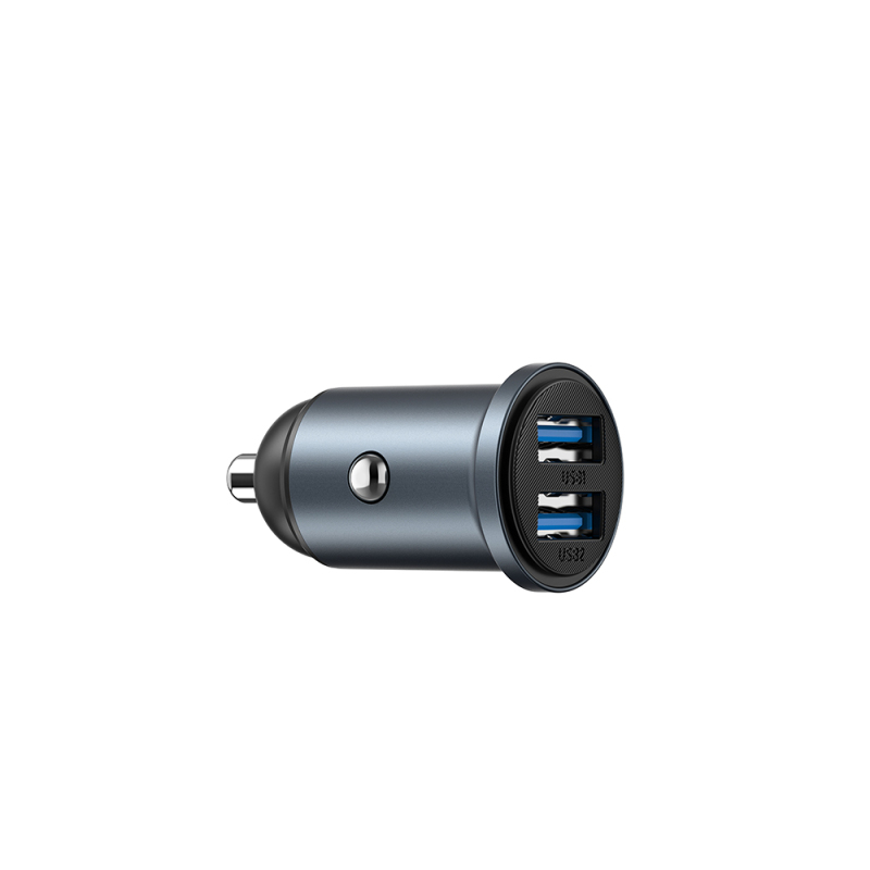Wiwu Wi-CC031 Nano Lite Serisi Dual USB-A Hızlı Şarj Özellikli Araç Şarj Aleti PD 12W - 3
