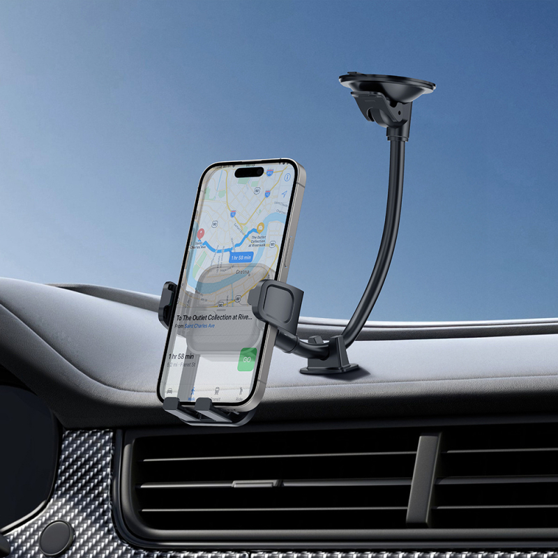 Wiwu Wi-CH061 Gentleman Series Flexible Adjustable Suction Cup Magnetic Design Car Phone Holder - 6