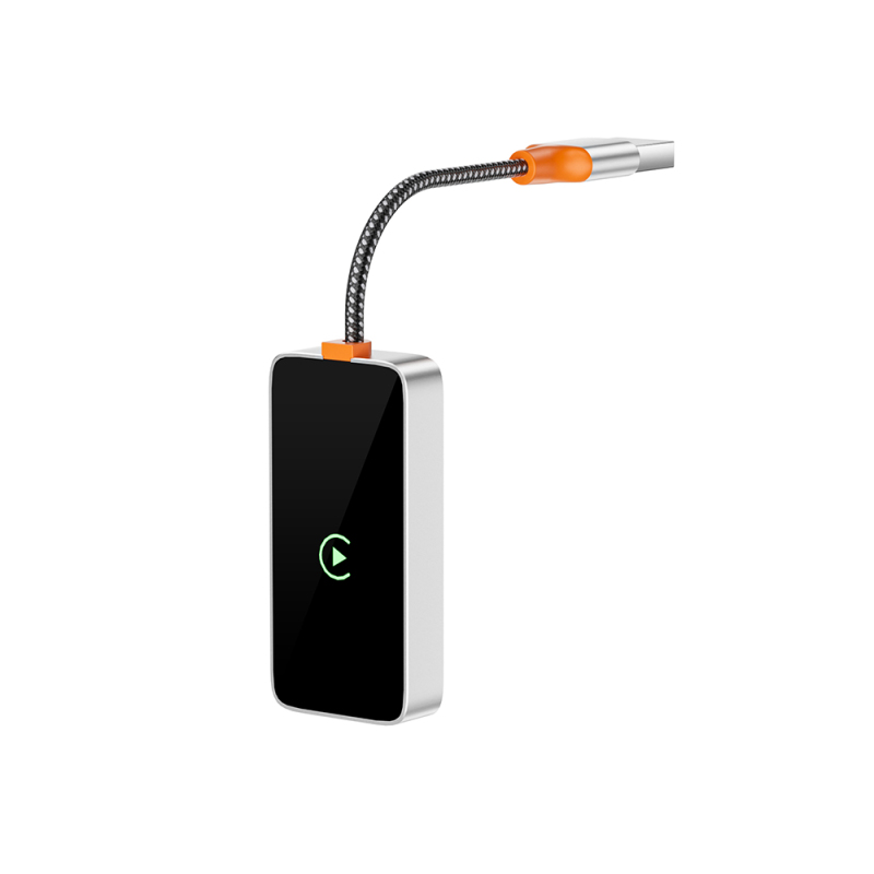 Wiwu Wi-CP002 CarPlay Dijital LED Göstergeli Kablosuz Ses Alıcı USB Girişli Bluetooth Adaptör - 4