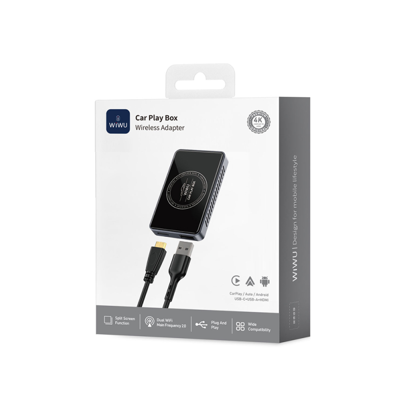 Wiwu Wi-CP004 HDMI Girişli Bölünmüş Ekran Özellikli CarPlay Wireless Adaptör 2.0 - 11