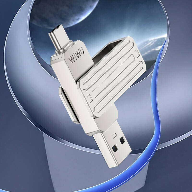 Wiwu Wi-FD001 3 in 1 USB3.2 Driver Disk USB-A + Lightning + Type-C OTG 256 GB - 16