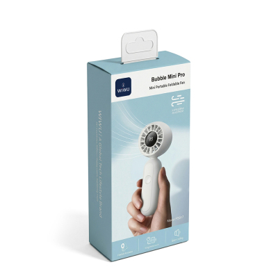 Wiwu Wi-FS017 Bubble Mini Pro Serisi 3 Kademeli Dijital LED Göstergeli Katlanabilir Portatif Soğutucu El Fanı - 8