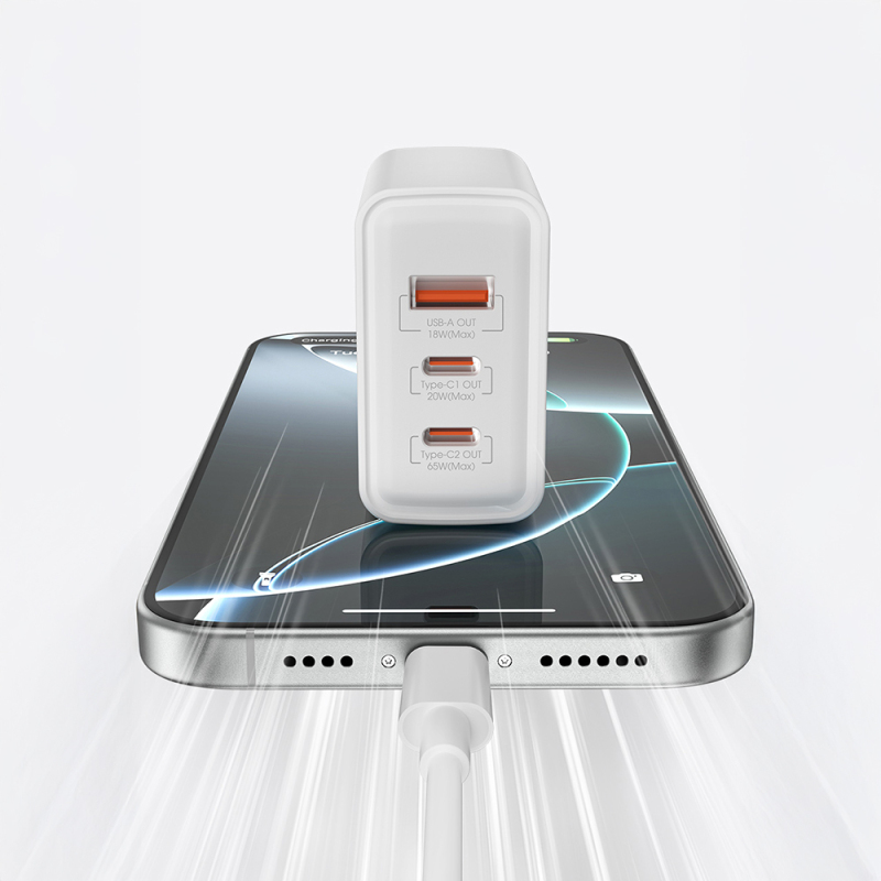 Wiwu Wi-G005 Essen Series GaN Tech PD Fast Charging Charging Head 65W - 8
