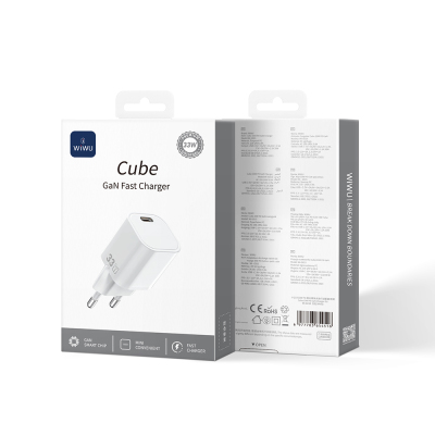 Wiwu Wi-G015 Cube Serisi GaN Tech PD Hızlı Şarj Özellikli Mini Şarj Başlığı 33W - 4