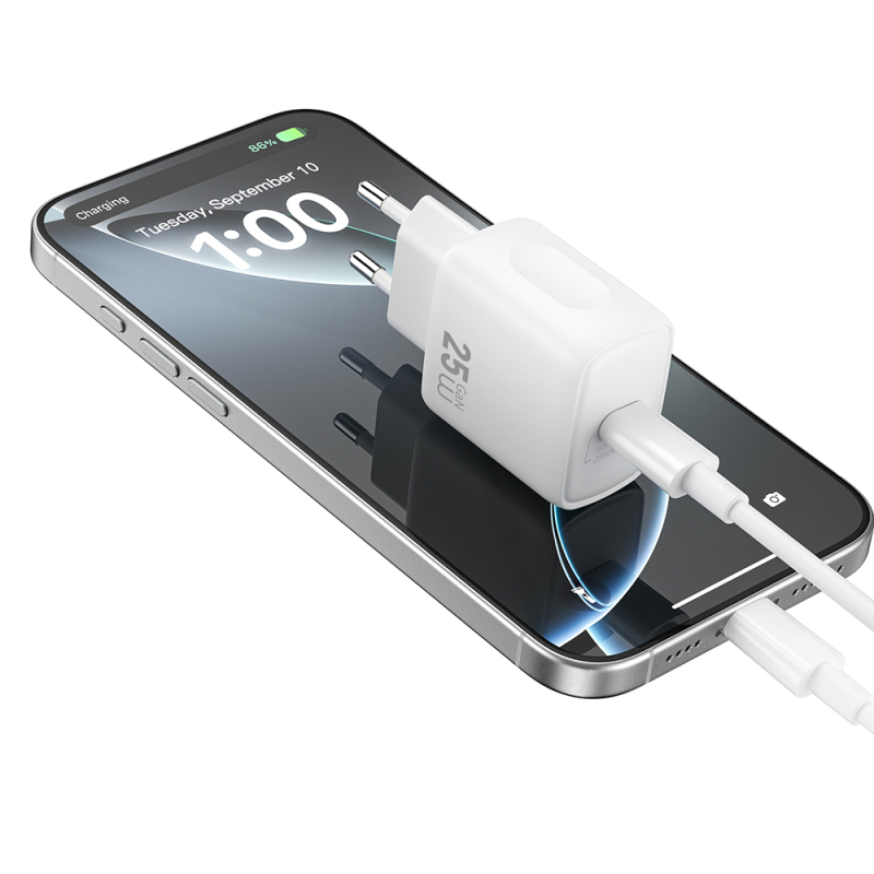 Wiwu Wi-G016 Essen Serisi GaN Tech PD Hızlı Şarj Özellikli Şarj Başlığı 25W - 11