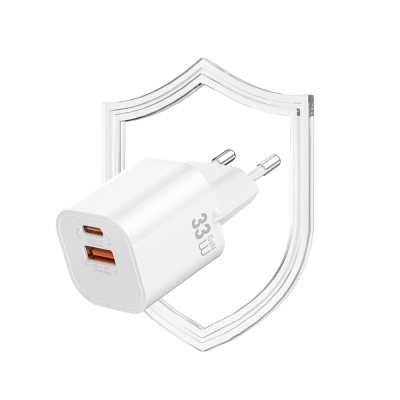 Wiwu Wi-G017 Cube Serisi Type-C PD & USB-A GaN Tech PD Hızlı Şarj Özellikli Mini Şarj Başlığı 33W - 5