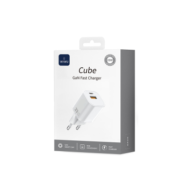 Wiwu Wi-G017 Cube Serisi Type-C PD & USB-A GaN Tech PD Hızlı Şarj Özellikli Mini Şarj Başlığı 33W - 10