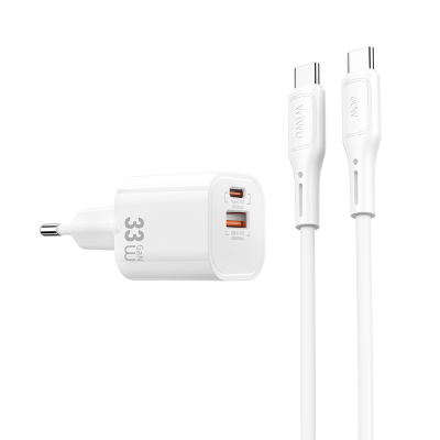 Wiwu Wi-G018 Cube Serisi Type-C to Type-C GaN Tech PD Hızlı Şarj Özellikli Kablolu Şarj Seti 33W - 3