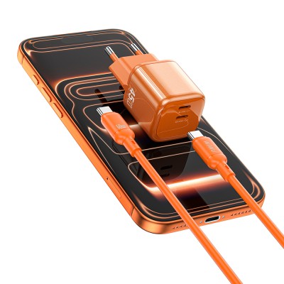 Wiwu Wi-G025 Cube Series Type-C to Type-C GaN Tech Fast Charging Wired Charger Set 45W - 4