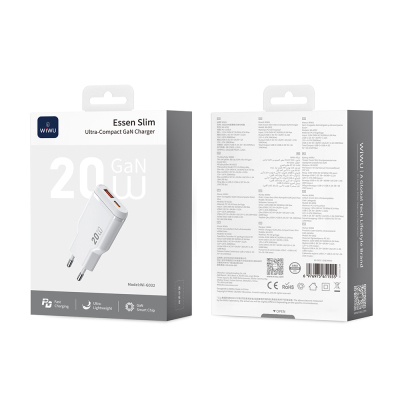Wiwu Wi-G032 Essen Slim Series GaN Tech PD Fast Charging Head 20W - 8