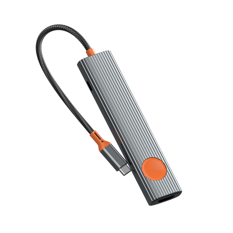 Wiwu Wi-HB8007 Travel Serisi 7in1 HDMI (4K@60Hz) Girişli 100W PD Type-C Hub Bağlantı İstasyonu - 2