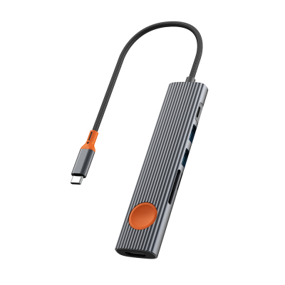 Wiwu Wi-HB8007 Travel Serisi 7in1 HDMI (4K@60Hz) Girişli 100W PD Type-C Hub Bağlantı İstasyonu - 4