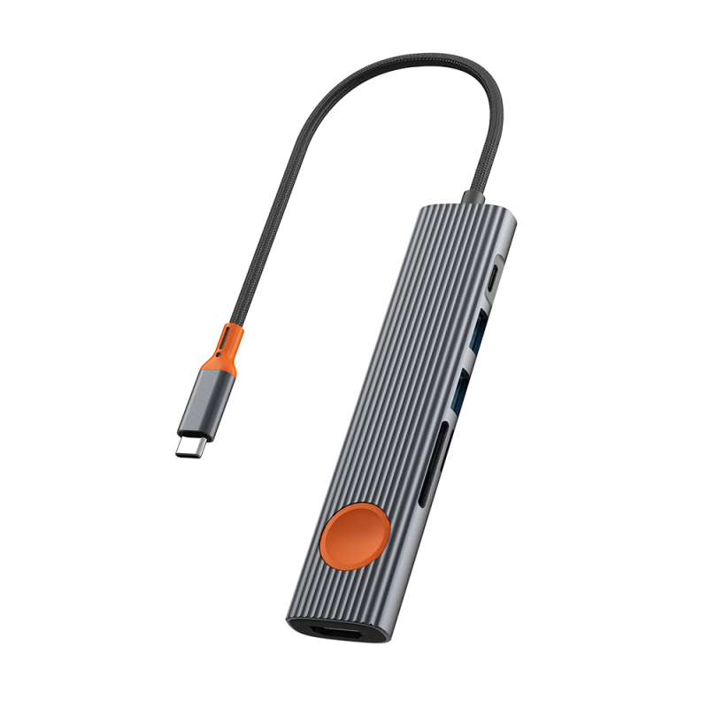Wiwu Wi-HB8007 Travel Serisi 7in1 HDMI (4K@60Hz) Girişli 100W PD Type-C Hub Bağlantı İstasyonu - 4