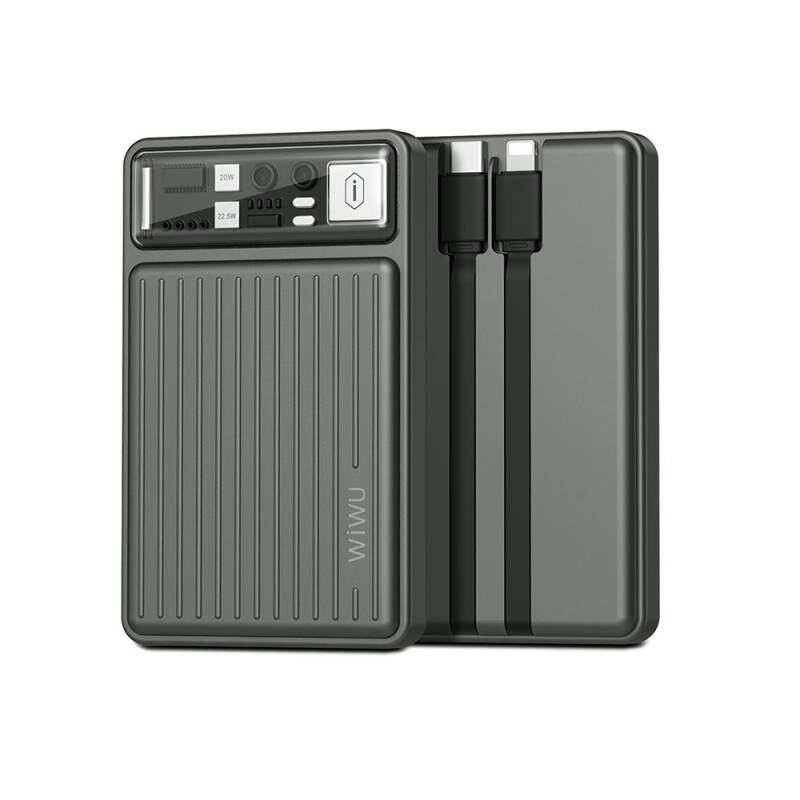 Wiwu Wi-P004 Trunk Serisi Type-C Lightning Çıkışlı Taşınabilir Powerbank PD 22.5W 10000mAh - 1