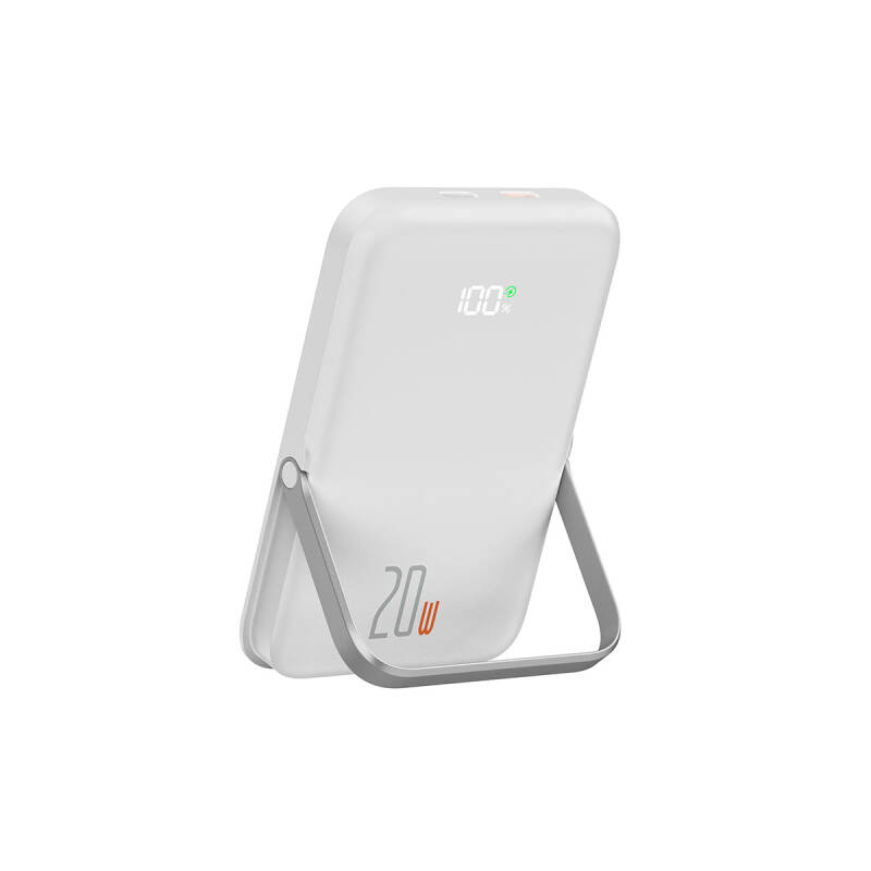Wiwu Wi-P009 LED Ekranlı Standlı Kablosuz Şarj Özellikli Taşınabilir Powerbank 10000mAh 20W - 10