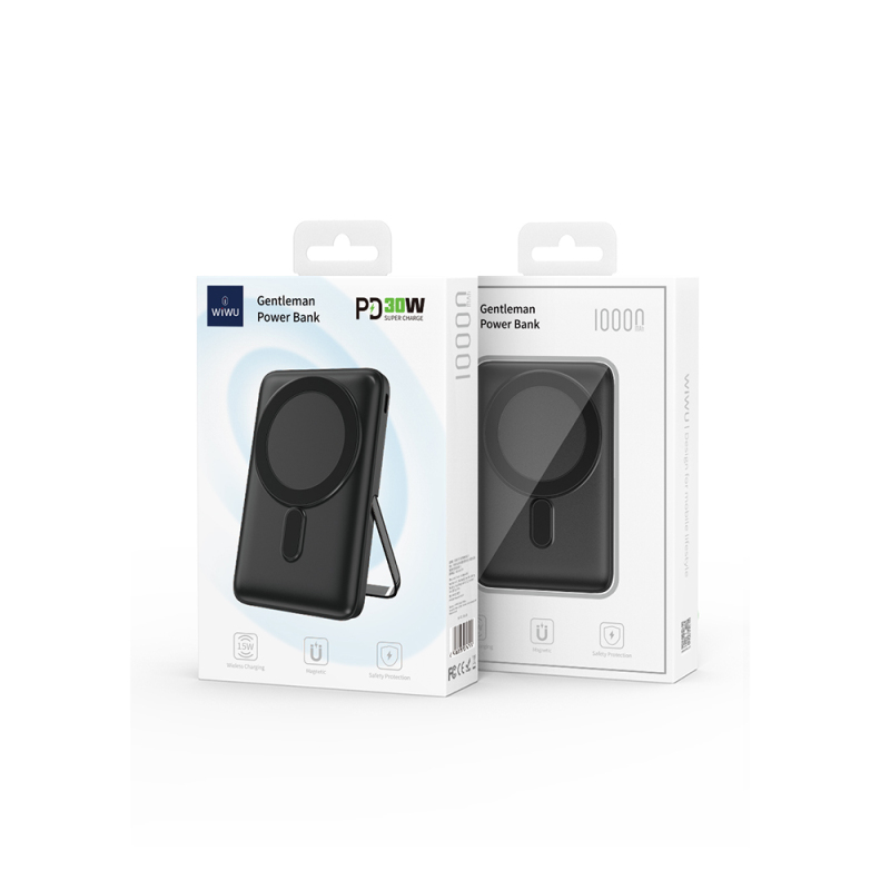 Wiwu Wi-P011 Gentleman Series Wireless Powerbank with LED Light Indicator Stand 10.000mAh 15W - 8