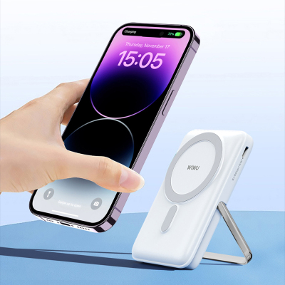 Wiwu Wi-P011 Gentleman Series Wireless Powerbank with LED Light Indicator Stand 10.000mAh 15W - 15