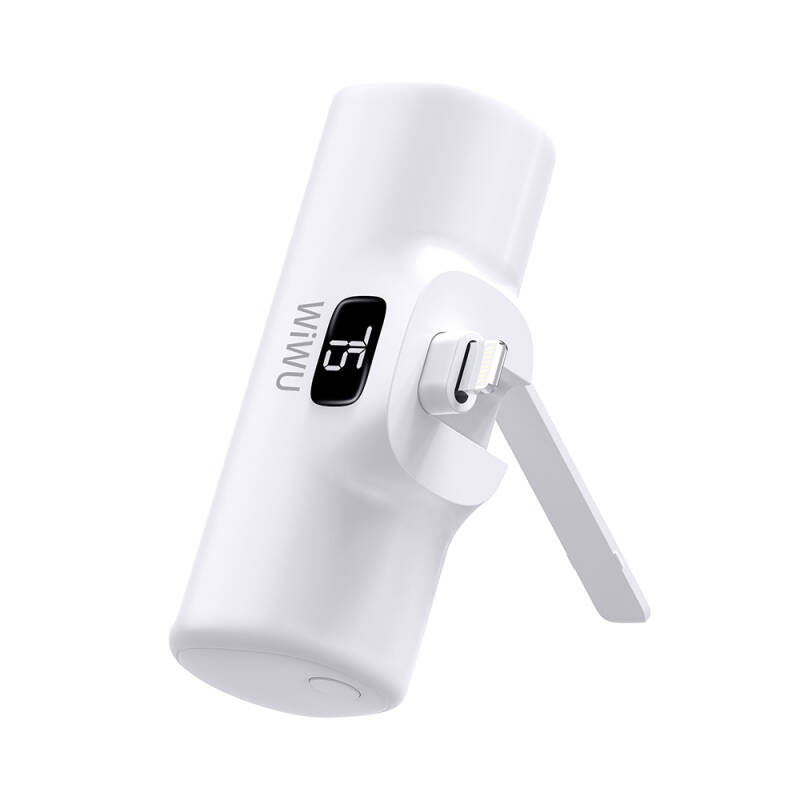 Wiwu Wi-P017 Capsule Serisi 2in1 Mini Taşınabilir Standlı Lightning Powerbank 5000mAh - 4