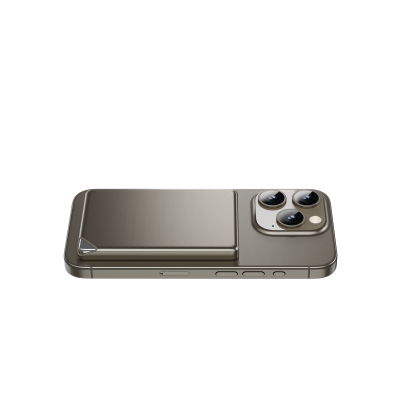 Wiwu Wi-P019 Ultra-Slim Explore Series LED Display Wireless M-safe Power Bank Powerbank 15W 5000mAh - 5