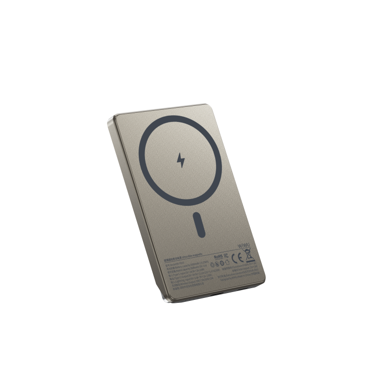 Wiwu Wi-P019 Ultra-Slim Explore Series LED Display Wireless M-safe Power Bank Powerbank 15W 5000mAh - 6