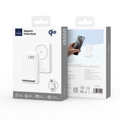 Wiwu Wi-P031 Qi2 Charging Technology LED Light Indicator Stand 30W Portable Magsafe Wireless Powerbank 10.000mAh - 16