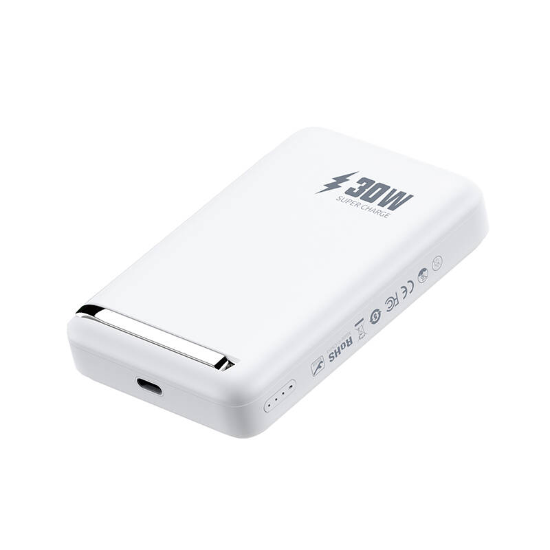 Wiwu Wi-P031 Qi2 Şarj Teknolojili LED Işık Göstergeli Standlı 30W Taşınabilir Magsafe Wireless Powerbank 10.000mAh - 3