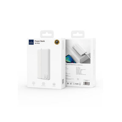 Wiwu Wi-P032 Dual USB-A ve Type-C PD LED Işık Göstergeli Taşınabilir Powerbank 10000mAh - 12