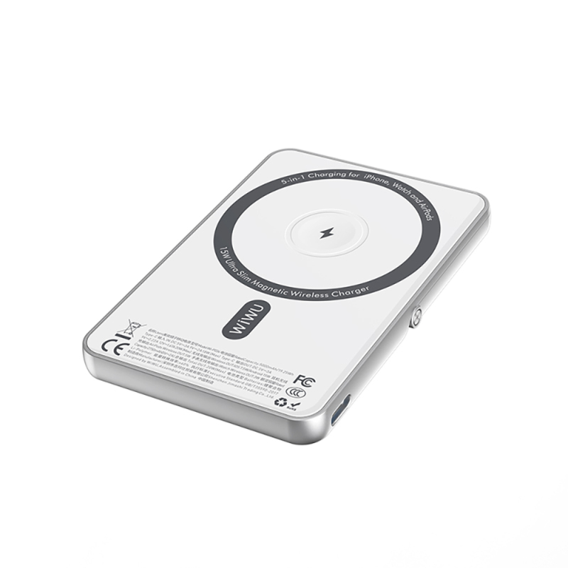 Wiwu Wi-P034 Dijital LED Göstergeli Standlı Kablosuz Powerbank 5000mAh 15W - 8