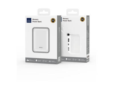 Wiwu Wi-P042 Monaco Series Lightning and Type-C Cable Digital LED Indicator Hanging Powerbank 10000mAh - 3