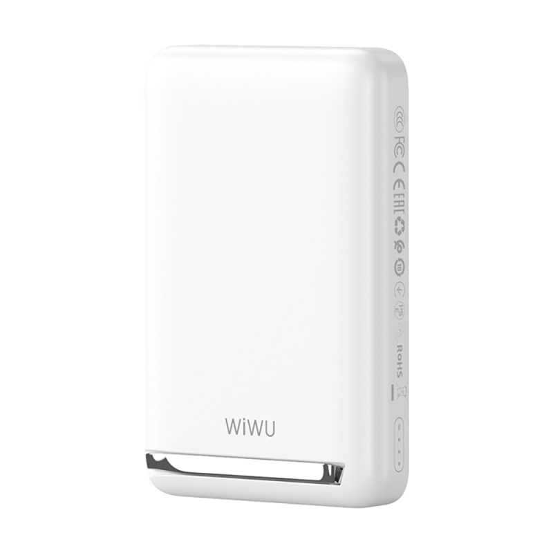 Wiwu Wi-P043 Portable Magsafe Wireless Powerbank with LED Light Display Stand 10,000mAh 15W - 1